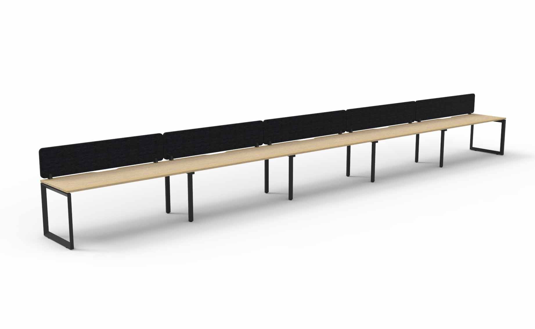 Loop 5 Person Single Sided Workstation - with Eco Screen
